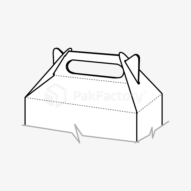 Gable Box with Handle for Easy Carry | Packlora